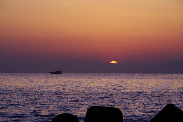 夜明けの駿河湾の作例写真