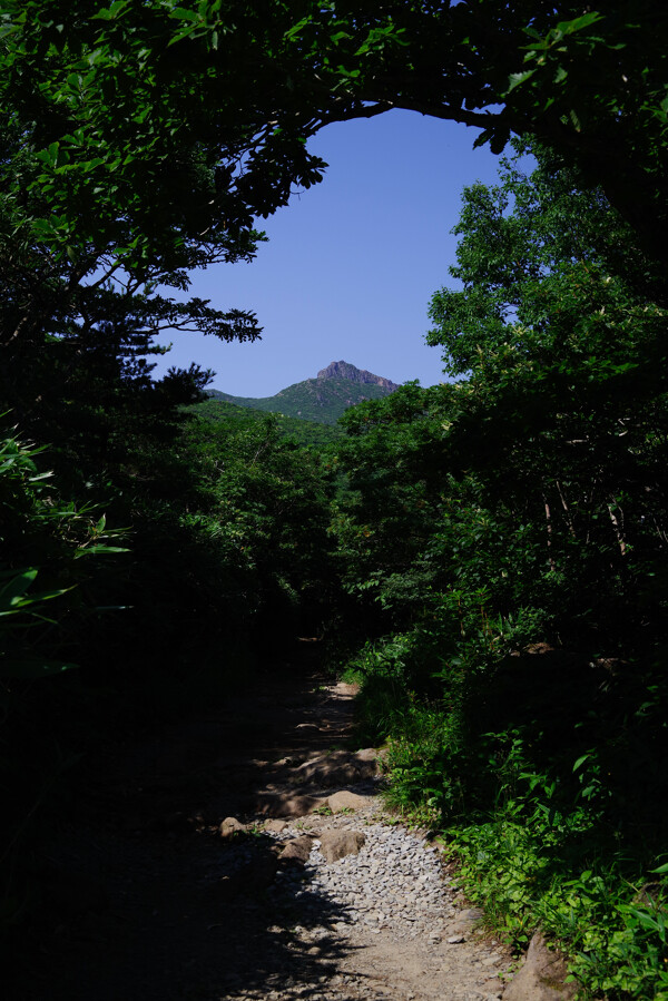 勢至平から望む鉄山（福島県安達太良山）の作例写真