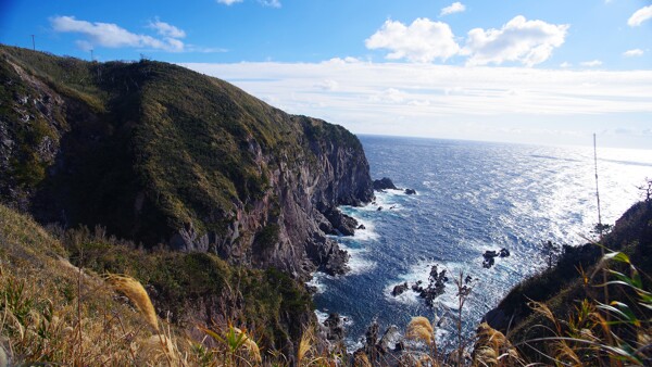 神津島灯台の麓からの絶景の作例写真